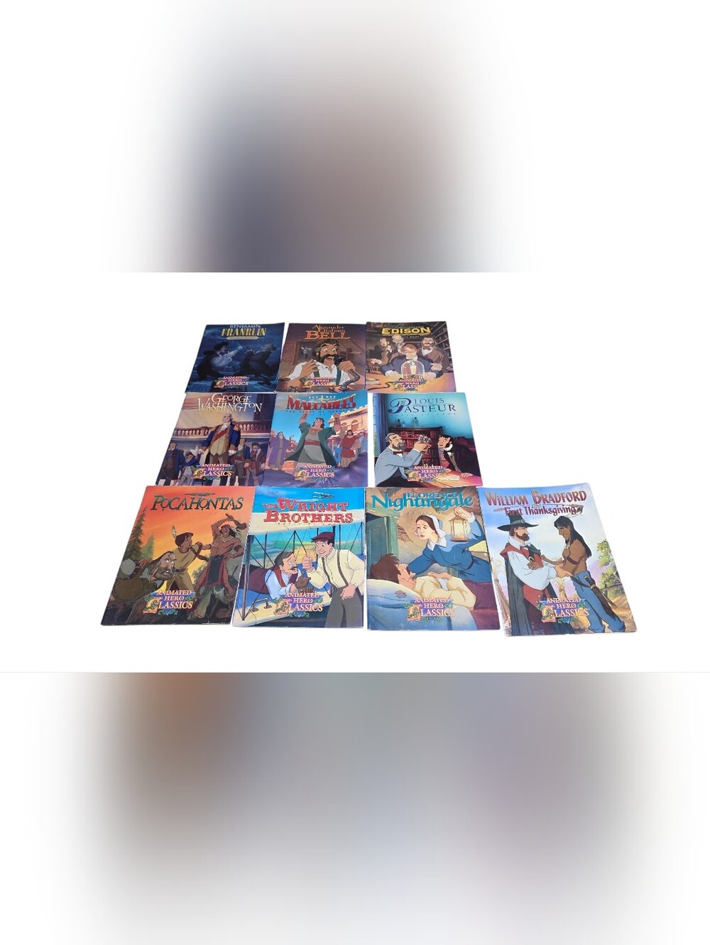 NEST Animated Hero Classics Activity Books Lot of 10 Homeschool History Learn